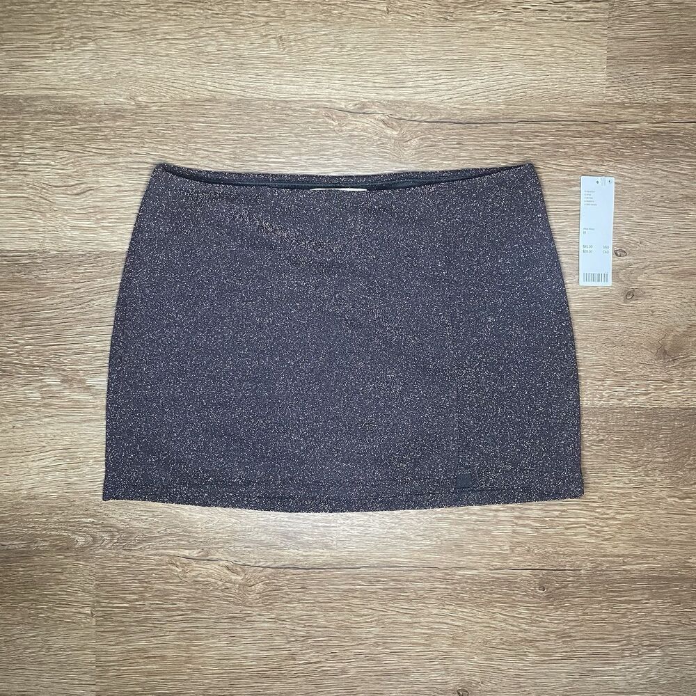 New Urban Outfitters Black and Pink Glitter Mini Skort size M